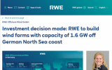1.6GW！萊茵集團(tuán)在德國(guó)北海沿岸建設(shè)Nordseecluster風(fēng)電場(chǎng)