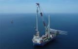 臺灣省海龍2A海上風(fēng)電場首臺西門子歌美颯14-222 DD風(fēng)機完成安裝